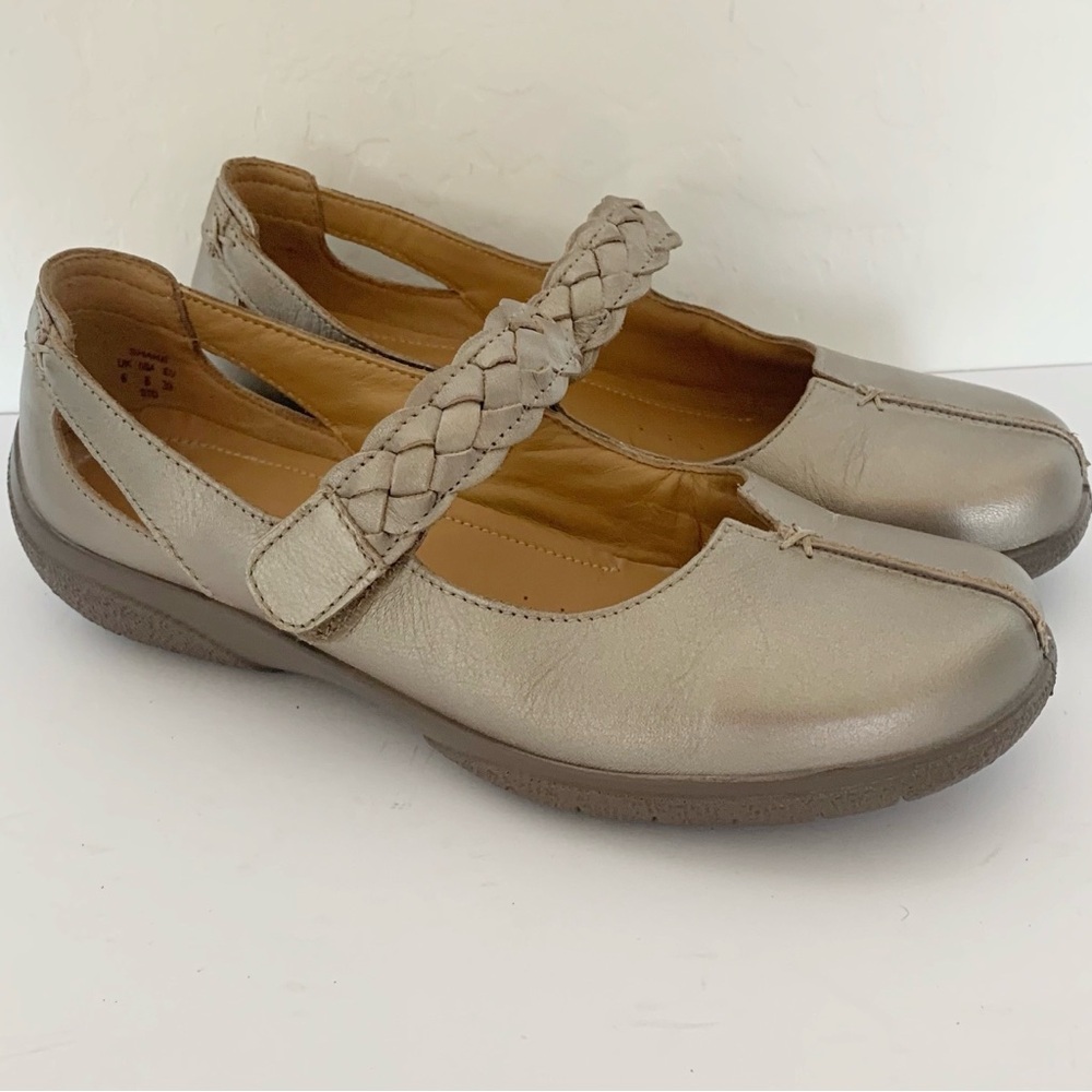 Hotter Women's Metallic Flats with Braided Strap